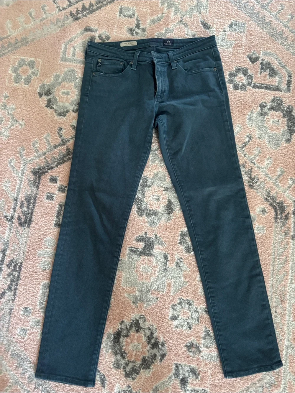 AG Adriano Goldschmied Slim Jeans in Teal Blue